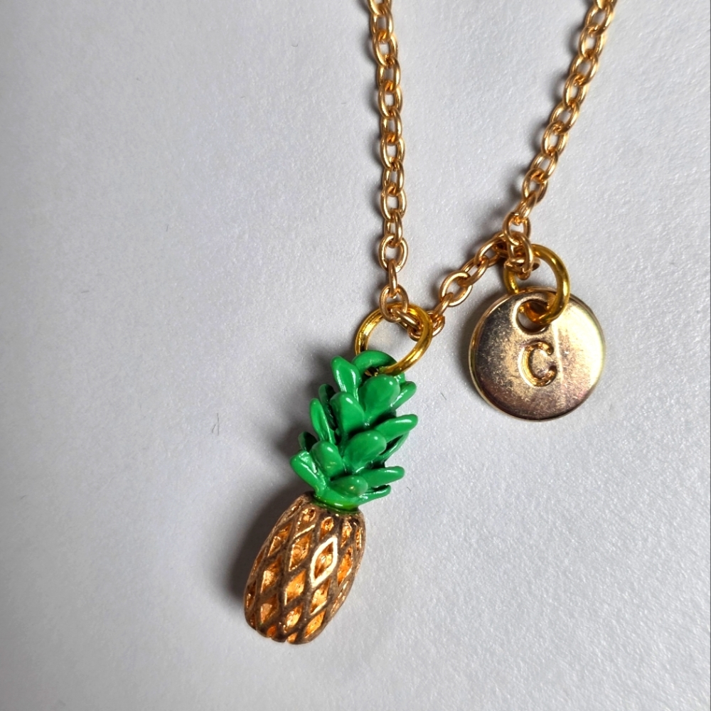 Gold Pineapple Pendant Necklace from Charleston!